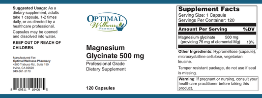 Magnesium Glycinate Capsules 500mg