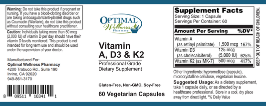 Vitamin A, D3, & K2